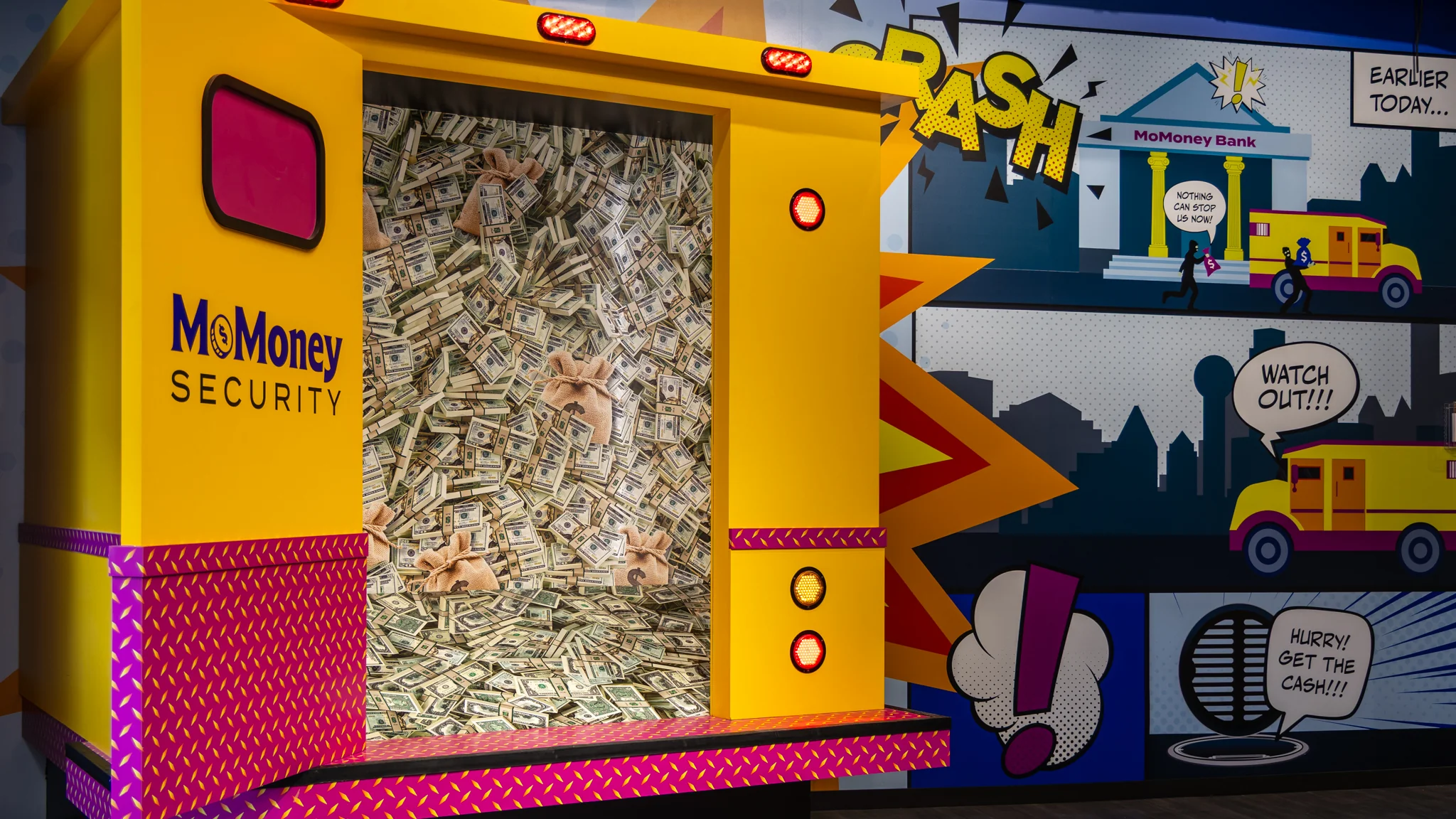 Brinks Truck Smash exhibit at MoFun